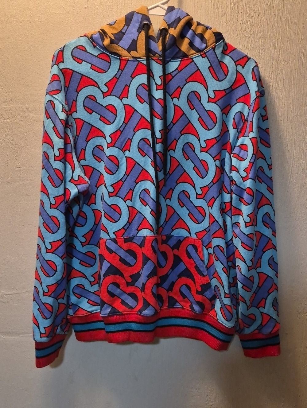 Burberry Manslow Multi-TB Logo Hoodie Size Small